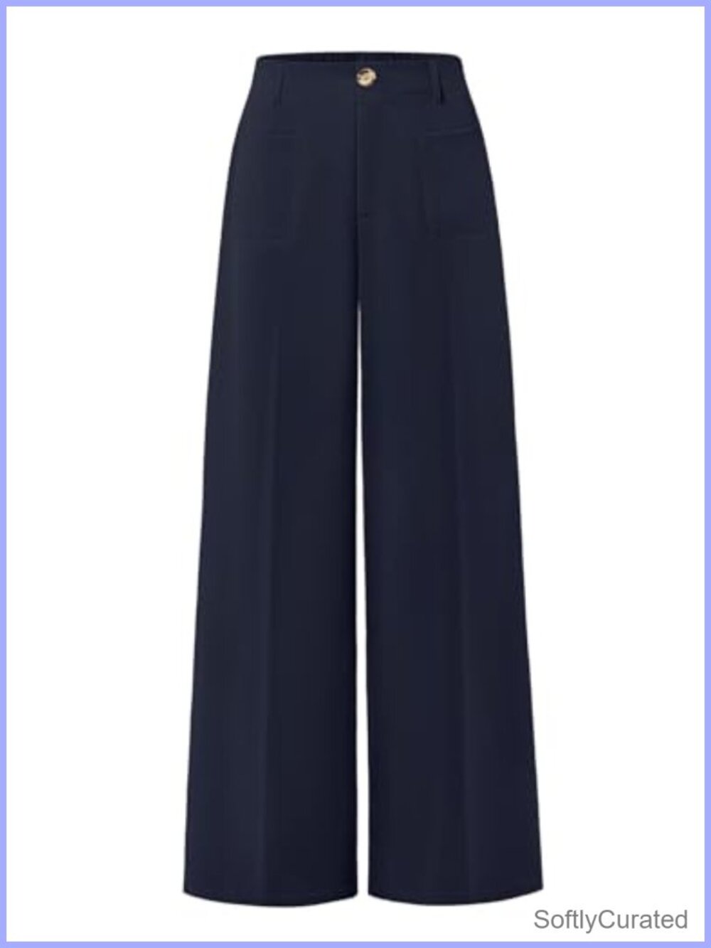 Wide Leg High Waisted Business Casual Trousers
